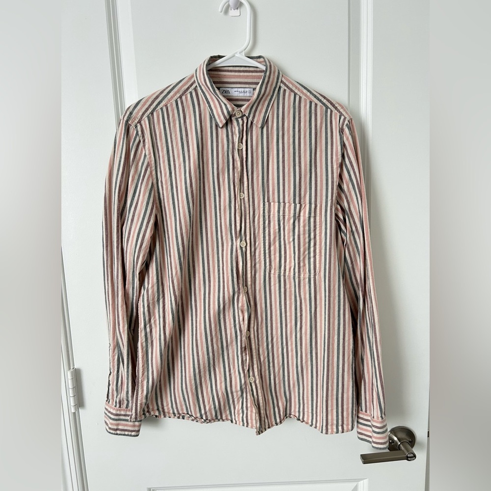 Zara Stripped Buttoned Down Shirt